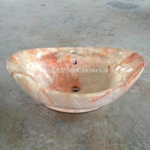 Fine art basin high-grade wood grain marble basin on the stage art basin washbasin washbasin washbasin