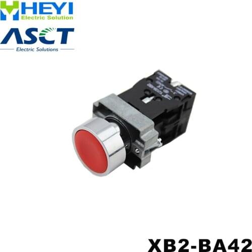 Pushbutton switch 22mm XB2-BA42 Red IP40,IP65 momentary pushbutton switch Color Optional
