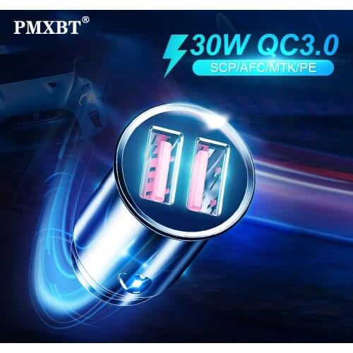 Mini Car Charger Mobile Phone Charge Adapter in Car For iphone 11 Huawei P40 Samsung S20 Lenovo 2 USB Car Quick Charging Charger