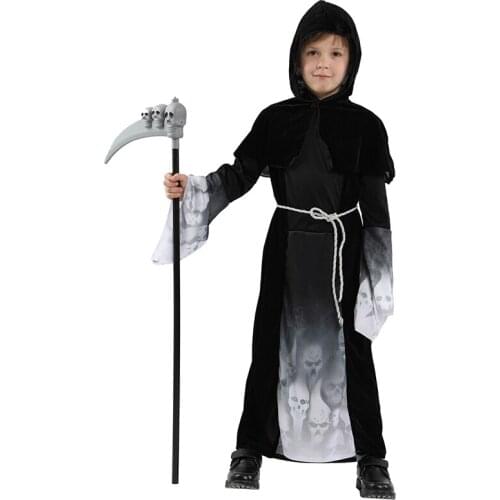 Magical Death Boy Costume Costume Christmas Party Dress Up Items Halloween Fancy cosplay Dress child costume Free Shipping