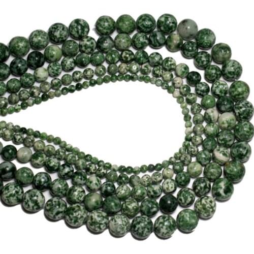 Round 4/6/8/10mm Green Dot Emerald Loose Beads for DIY Craft Bracelet Necklace Jewelry Making