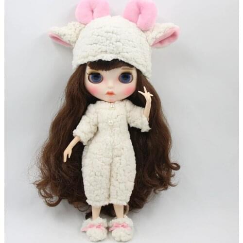 ICY DBS Blyth doll clothes plush Sheep suit with hat and shoes, only clothes no doll