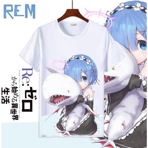 Anime Re: Life In A Different World Starting From Zero Lem Short-sleeved Lam Unisex Clothes Summer T-shirt