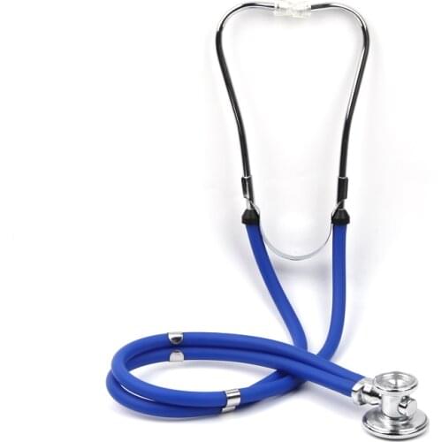 Medical Professional Double-head Double Tube Cardiology Stethoscope Device EMT Medical Equipment Tool for Doctors Nurses Use