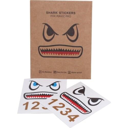 Sticker Decals Skin Protective Shark Adhesive Art Decals Outdoor Waterproof Shockproof for DJI Mavic Mini 2 Drone