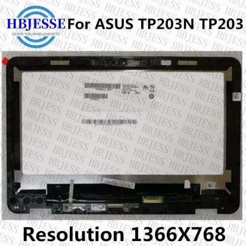 Genuine 11.6 inch original IPS For ASUS TP203N TP203 TP203M LCD display touch screen assembly EDP 30PIN 1366*768 Tested