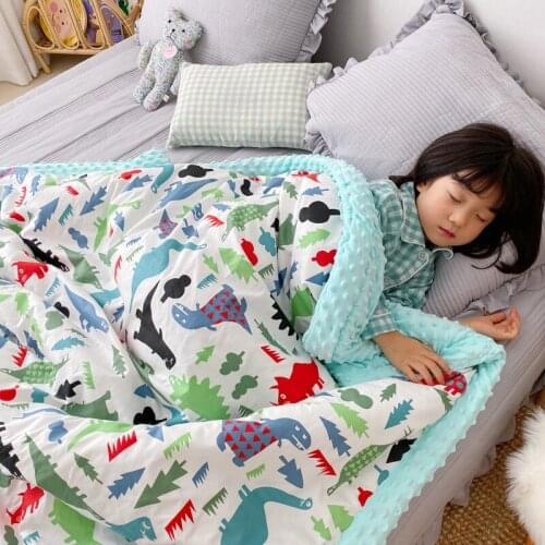 Baby Pom Pom Blankets Infant Thicken Comforts Quilt Newborn Wrap Blankets Children Autumn Summer Quilts Kids Nap Blankets