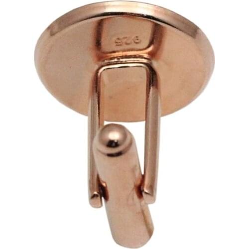 Solid 925 Sterling Silver Cufflink for Mens Shirt Wholesale Fashionable Jewelry French Cufflink Backs with 18mm Cuff link Blank