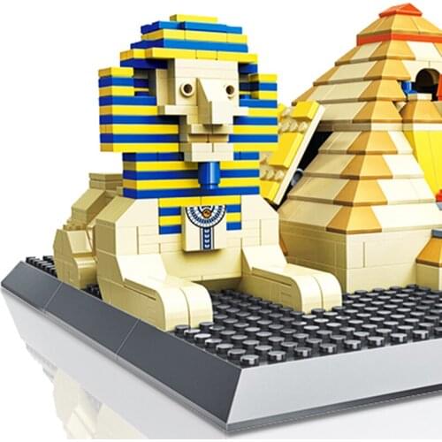 The Pyramid Building Models World Famous Places Architecture Building Brick Kids DIY Legoings Building Toys Gift