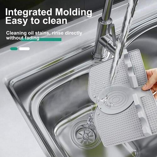 Silicone Spoon Rest Spatula Chopsticks Holder Non-Slip Pad Mat Heat Resistant Cooking Tool Kitchen Storage Rack Cocina Utensil