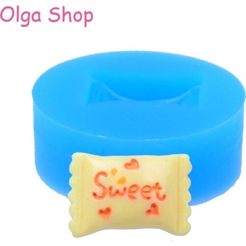 KYL007 16.3mm SWEET Candy Silicone Mold for Sugarcraft, Fondant, Cake Decoration, Resin, Clay, DIY Biscuit Baking, Icing, Fudge