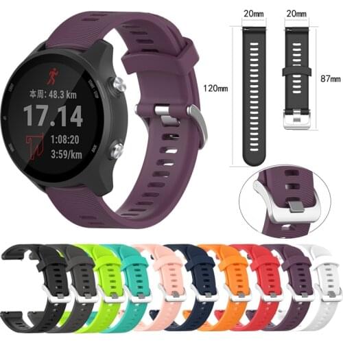 Smart Watch 20mm Band For Garmin Forerunner 245 645 Silicone Bracelet Strap For Garmin Vivoactive 3 Venu SQ Wristband