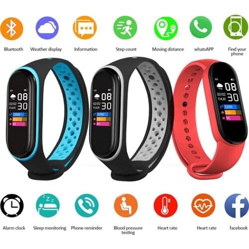 M6 Smart Watches Men Womens Smartwatch Heart Rate Fitness Tracking Real-Time Weather Sports Bracelet For IPhone Xiaomi Watch