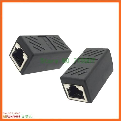 RJ45 Connector Female to Female Cat7/6/5e Ethernet Adapter 8P8C Network Extender Extension Cable for Ethernet Cable