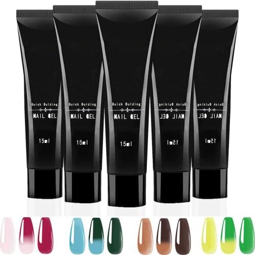 15ml Temperature Change UV Glue Builder Nail Polish Extension Gel DIY Manicure