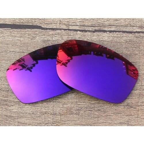 Vonxyz Midnight Mirror Polarized Replacement Lenses for-Oakley Flak Jacket Frame