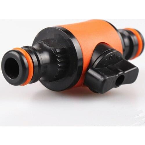 W3JE Quick-release Double-Way Water Pipe Joint with Switch In-line Shut-off Connector for Garden Hose Pipe Hose Clamp Repair Kit