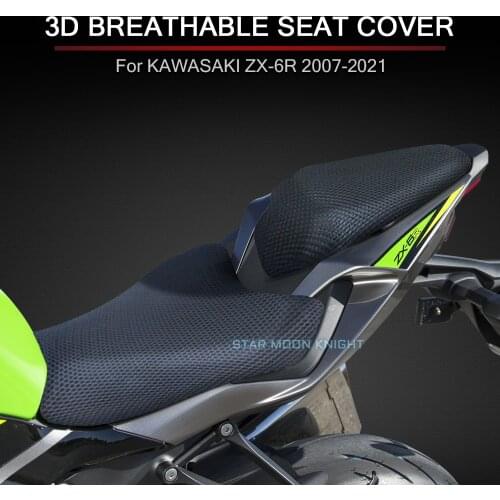 For KAWASAKI ZX6R ZX-6R ZX 6R 2007 - 2021 Motorbike Rear Seat Cowl Cool Cover Net 3D Mesh Net Protector Motorcycle Accessories