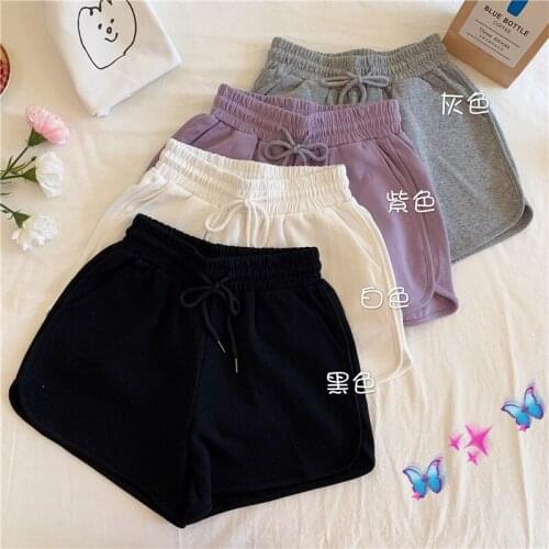 Summer 2Xl Solid Embroidery Width of Legs Knee-Lnge Harajuku Women Shorts Casual Simple In Trendy All-Student Play Women