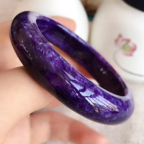 Genuine Natural Purple Charoite Gemstone Beads Bracelet Bangle 56mm Crystal Lady Women Fashion Inner Diameter 56mm AAAAAA