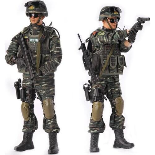 1/6 Chinese Army Simulation Model Toys Military Special Forces SWAT Figures Modern Soldier Police Mini Toys For Peace Mission