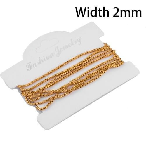 1 Meter Stainless Steel Gold Chain Earrings Anklet Necklace Jewelry Making DIY Handicraft Supply