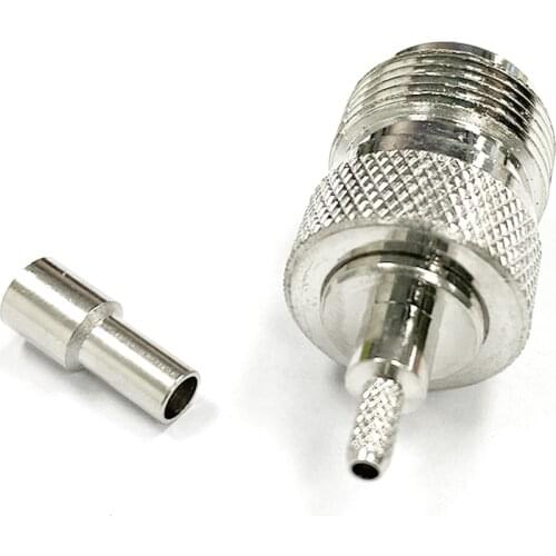 1pc N Female Jack RF Coax Convertor Connector Crimp RG316,RG174,LMR100 Straight Nickelplated NEW wholesale