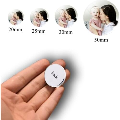 1PCS Custom Your Photo Paper Printed Round Glass Cabochon Personalized Text Glass Dome 50mm 30mm 25mm 20mm Diy Jewelry