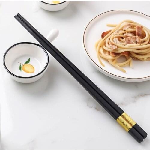 10 Pairs Alloy Chopsticks Non-slip High Temperature Resistant Chopsticks Kitchen Restaurant Tableware Reusable Food Chopsticks