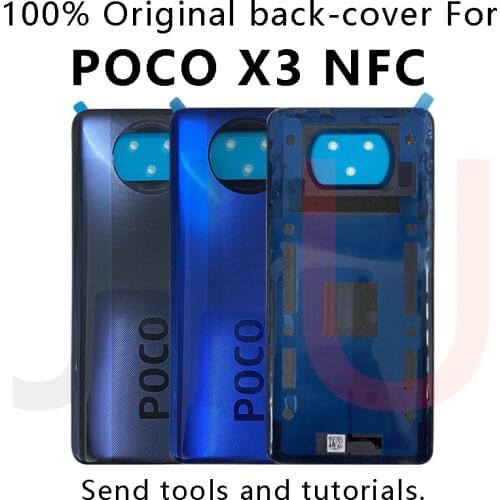 For POCO X3 Nfc 100% original battery back cover,Back-Cover For Xiaomi poco x3nfc, Replacement Rear Housing Cover