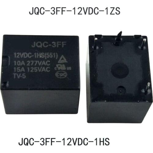 2PCS Power Relay JQC-3FF-12VDC-1ZS JQC-3FF-5VDC-1ZS 24VDC 1HS