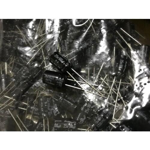 2021 10pcs 100uF 25V rubycon NA-BP Series 8x11mm Original 25V100uF Bi-polar Aluminum Electrolytic Capacitor Audio