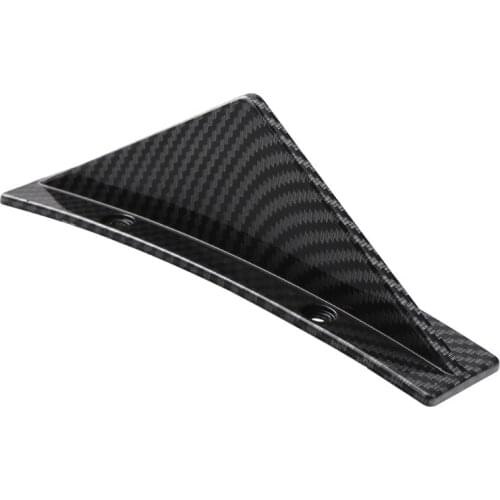 4Pcs Carbon Fiber Curved Car Rear Bumper Addon Lip Diffuser Shark Fin Spoiler R3MD