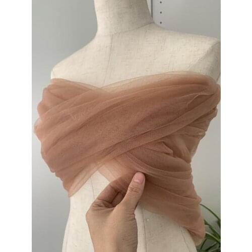 5 yards nude tan pink style tulle fabric, mesh lace fabric, bridal tulle lace fabric