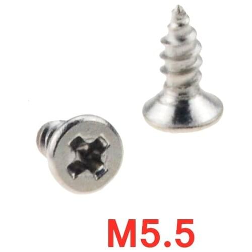 50pcs GB846 M5.5x25 /32/35/38mm 304 Stainless Steel flat head cross Countersunk head self tapping screw