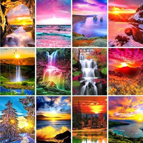 5D DIY Diamond Painting Beautiful Scenery Rhinestone Picture Full Diamond Embroidery Mosaic Home Decoration Cross Stitch Kit