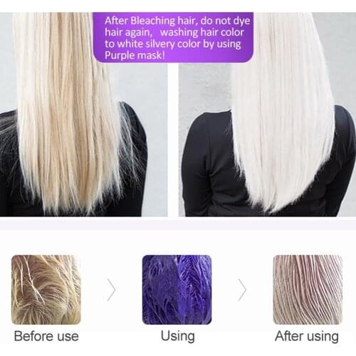 60ml No Yellow Shampoo Purple Shampoo Toner Remove Protecting Yellow For Silver Brassy Blonde Dye Gray Hair Anti Color Blea N9I7