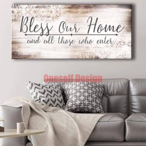 5d diamond painting full bless our home mosaic diamond family home sweet home 5d diamond embroidery full set beaded embroidery