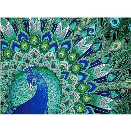 New 5d diy diamond painting peacock full square 3D diamond embroidery animal mosaic handmade artwork