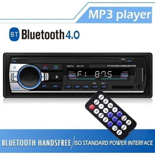 Car Radio1 Din 24V Bluetooth Stereo MP4 MP3 Car LCD Player USB AUX RCA MMC U Disk Handfree Autoradio With Remote Control