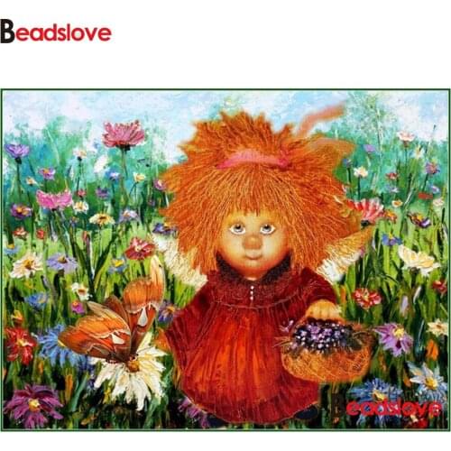 Large Diamond Painting Flowers Angel wallpaper Cross-stitch DIY Mosaic 5d full diamond painting Home Wall Decor