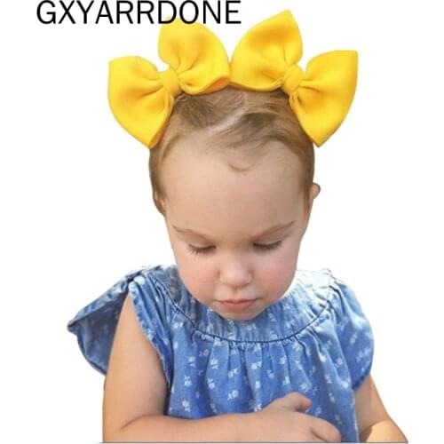 Large Bow with Alligator Clips for Baby Girl Hair Accessories Children Cotton Barrettes Headwear Hairpins Kids Bow Hair Clips