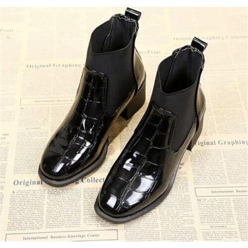 Womens Ankle Boots women boots PU leather female shoes 2020 Autumn and Winter Casual Shoes woman Fashion Womens Boots