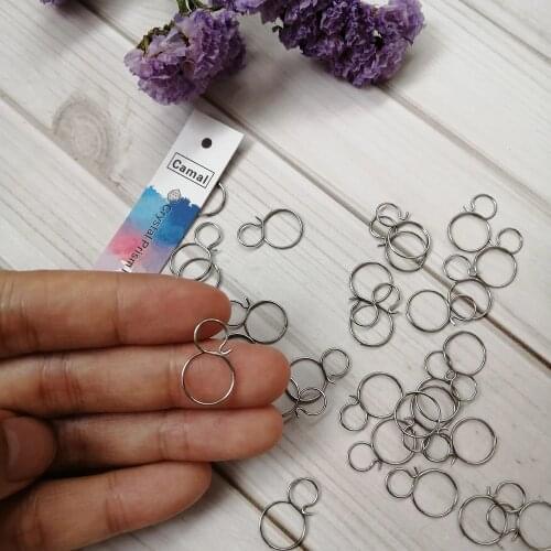 Camal 100pcs 18mm Round Double Ring Hook Connector for Crystal Prism Bead Chandelier Pendant Wedding Lighting Accessories