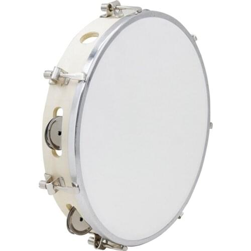 10 in Tambourine Capoeira Leather Drum Tambourine Samba Brasil Wooden Tambourine Precussion Music Instrument For Sale 150