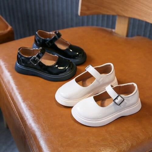 Kids School Shoes Princess Shoes For Little Girls Dress ChildrenS Fashion Elegant Splice Leather Shoe Autumn 2021 3-12 Year Old