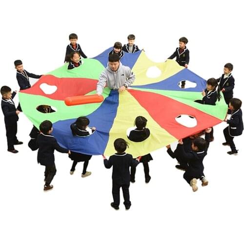 Children Playing Hit Hamster Rainbow Umbrella Funny Game Umbrella Parachute Toy Kids Outdoor Exercise Toys with Friends
