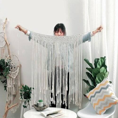 DIY Macrame Simulation Owl Tapestry Hand-Woven Bohemian Wall Hanging Tapestries Wall Decor For Kids Bedroom Home Decoration