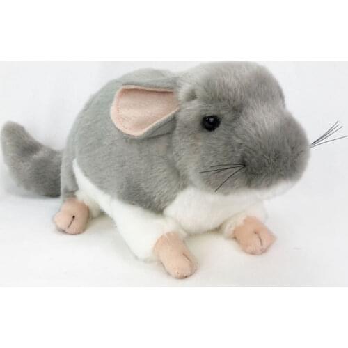Realistic Chinchilla Mouse Animal Plush Stuffed Doll Kids Toy Home Desktop Decor Stuffed Plush Animals Gift For children