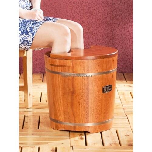 Oak quality foot soaking wooden barrel foot soaking basin foot barrel high foot bathtub boutique health foot soaking barrel over